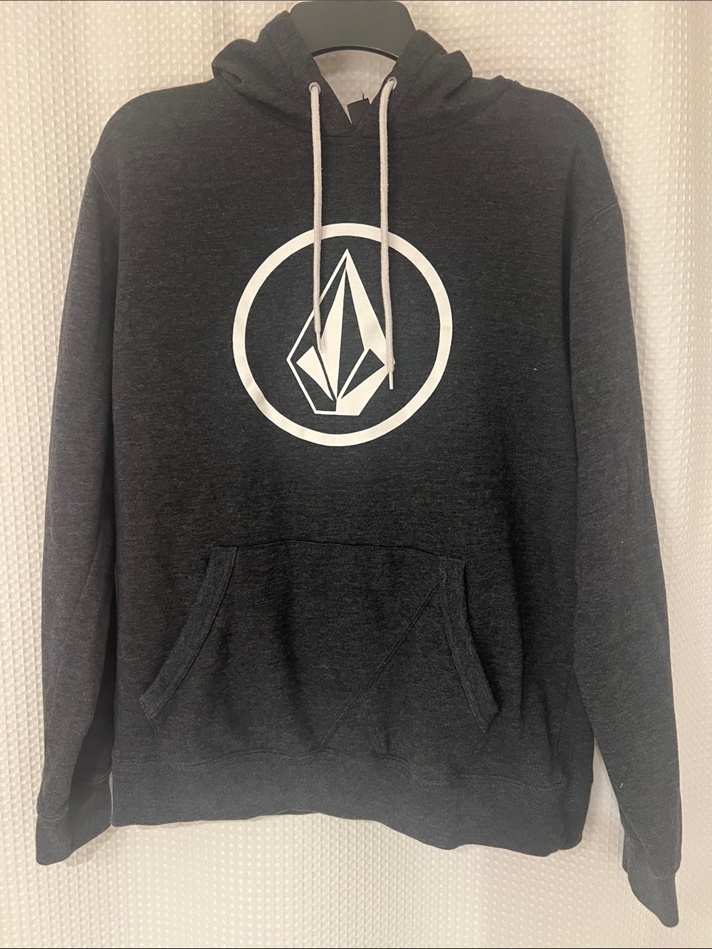 Volcom Black Hoodie with White Circular Logo—726-022